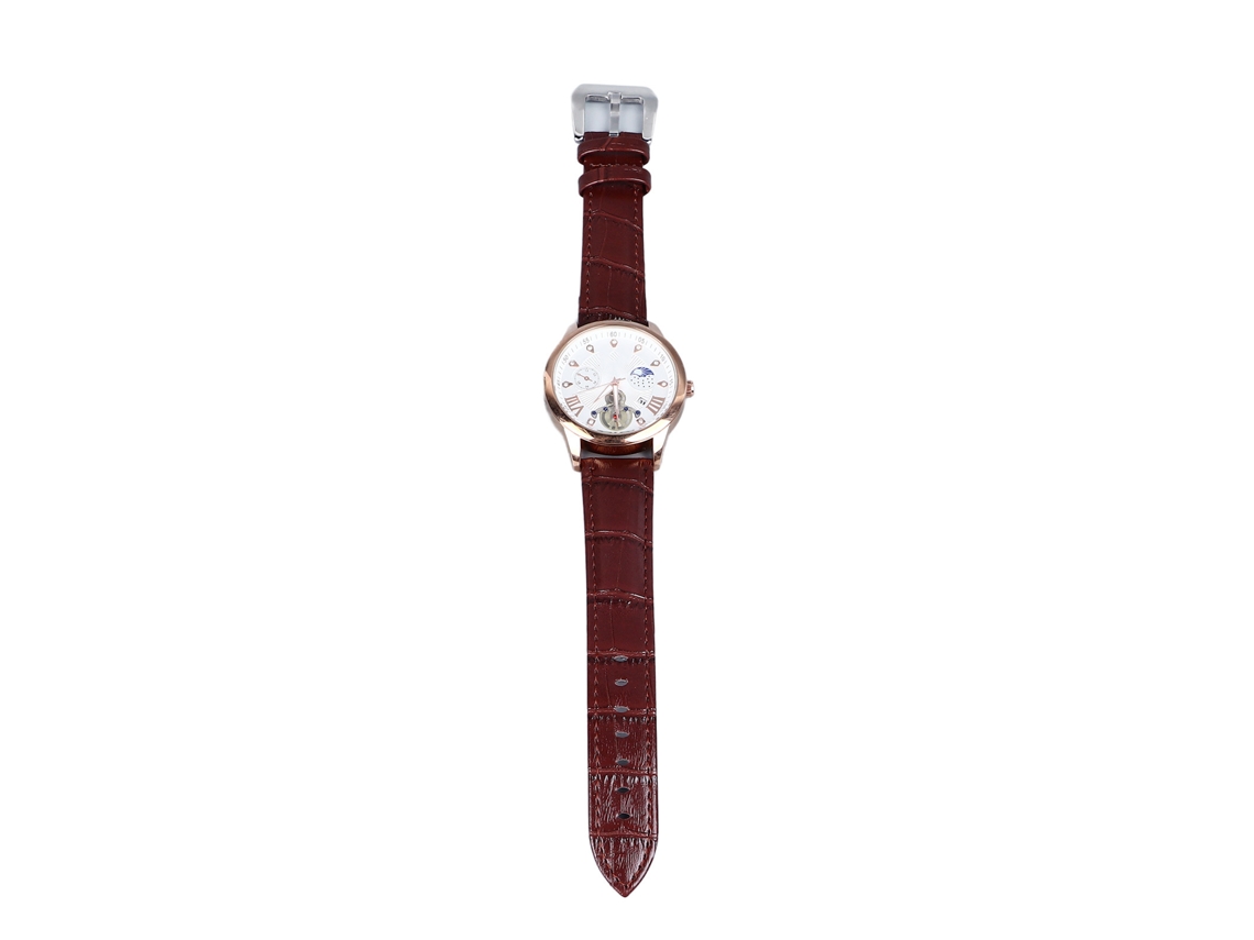 Reloj De Negocios Para Hombre, Resistente Al Agua, Luminoso, Correa De Piel Sintética, Movimiento De Cuarzo Analógico.