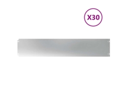 Conjunto 30 Bordillos De Césped Vidaxl Negro Acero