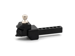 Gancho De Remolque Tipo Enganche Para Vehículos Todoterreno A Control Remoto A Escala 1/10 Axial Scx10 90046 90047 Cc10 Trax4 (negro)