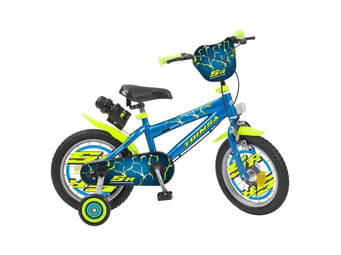 Bicicleta Infantil Rayos 14 Pulgadas Azul Y Amarilla Toimsa 14028 P25toimsa