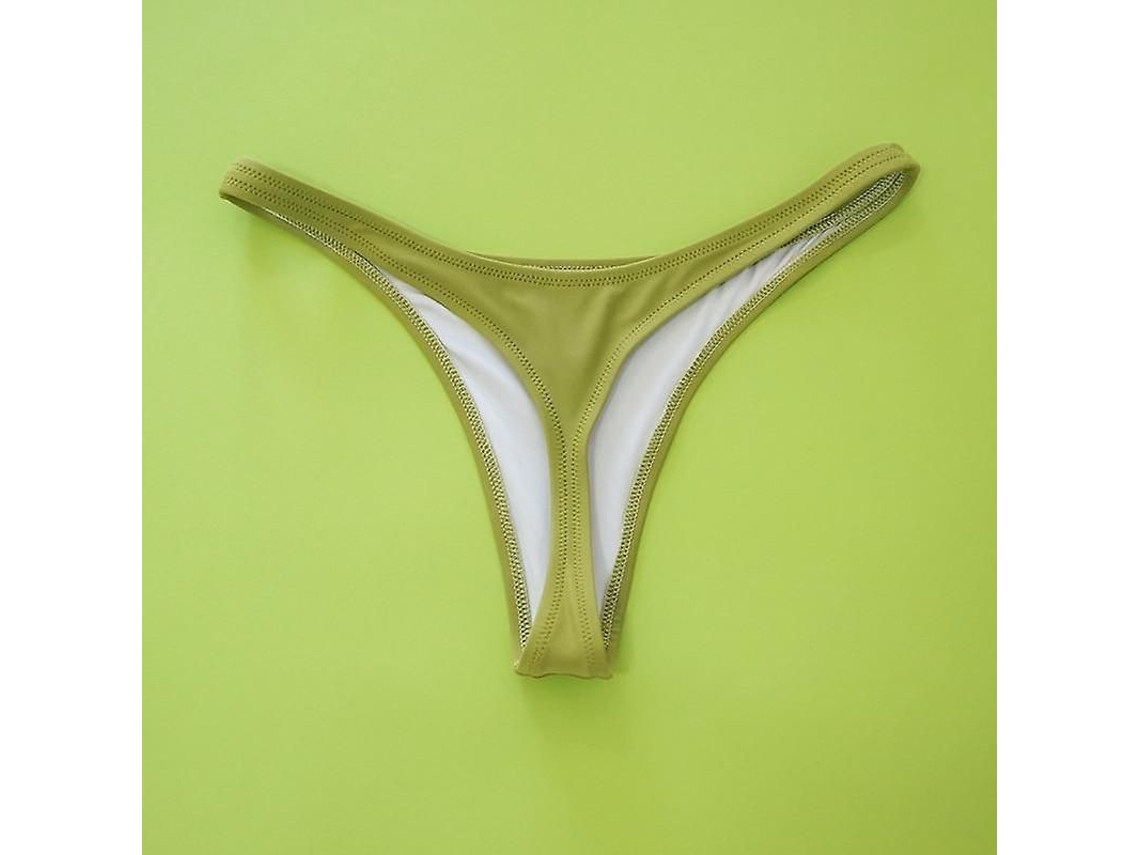 2026-braguitas De Bikini Tanga Para Mujer Y Niñas De Baño En Color Solido Poliester Spandex Nylon