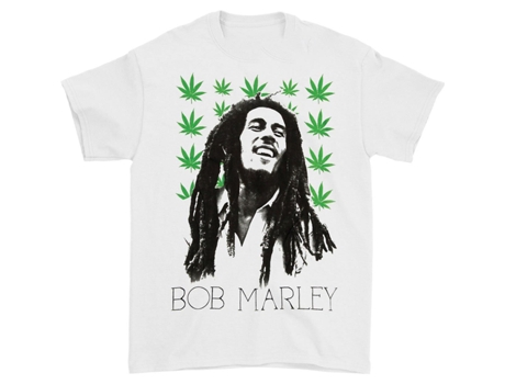 Camiseta ROCKINSTONE Bob Marley Hojas (L)