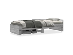 Maison Exclusive - Estructura De Cama Madera De Ingeniería Gris Sonoma 100x200 Cm