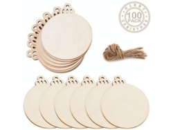 Hermosos Adornos Navideños De Madera: Artículos Decorativos De Madera Con Cordel De Yute Para Manualidades.