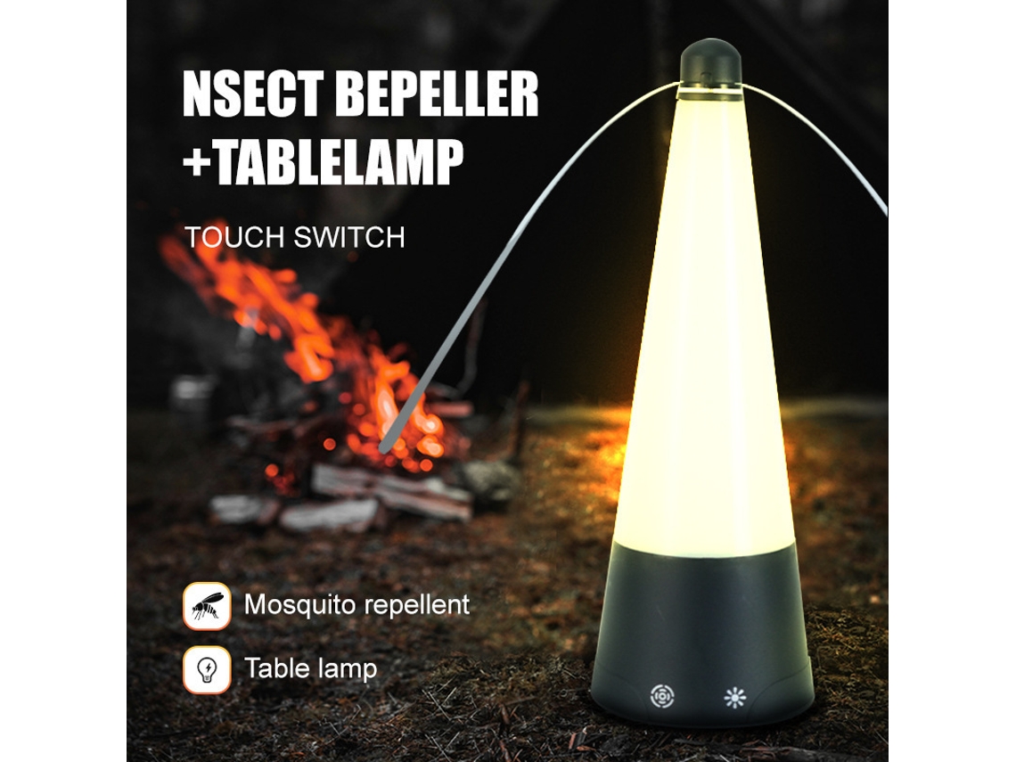 Repelente De Moscas Giratorio + Lámpara De Mesa 2 En 1, Anti-insectos Con Luz Led Táctil Para Camping Y Picnics