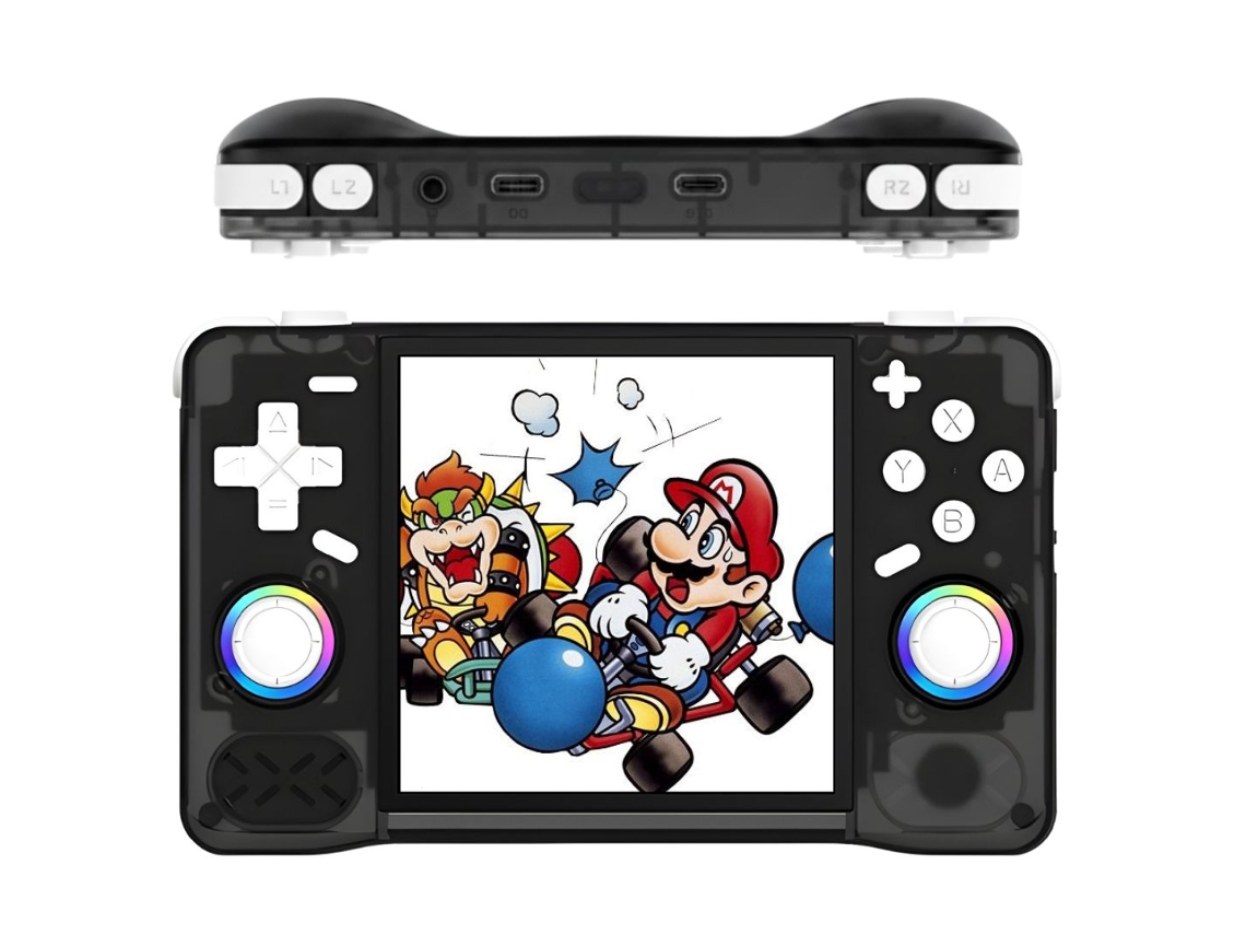 Consola portátil Arcadia Pulse Pro | 4.0" | Multijugador Wifi | 4000 mAh | Motor háptico | 128 GB | Transparente medianoche