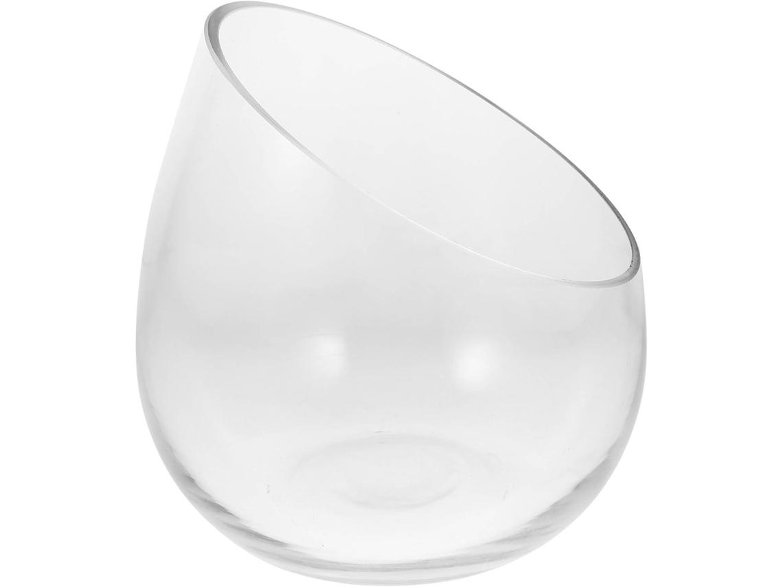 Jarrón Oblicuo De Vidrio Transparente Grueso, Maceta Hidropónica Delicada Y Duradera Para