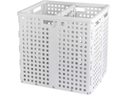 Cesta de ropa plegable con asa, 2 compartimentos