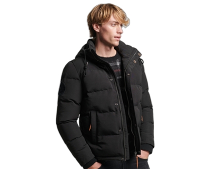 Abrigo para Hombre SUPERDRY (Poliéster - XL - Negro)