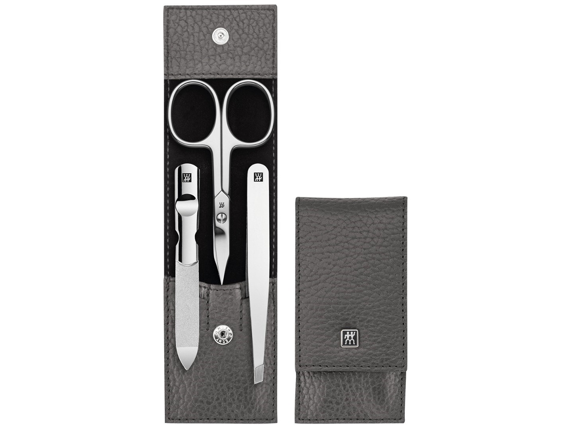 Zwilling Classic Inox Travel Set – Anthracite Leather Case, 3 Pieces