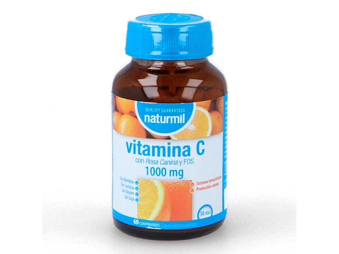 Complemento Alimentar NATURMIL Vitamina C Con Escaramujo 1000 Mg 60 Comprimidos