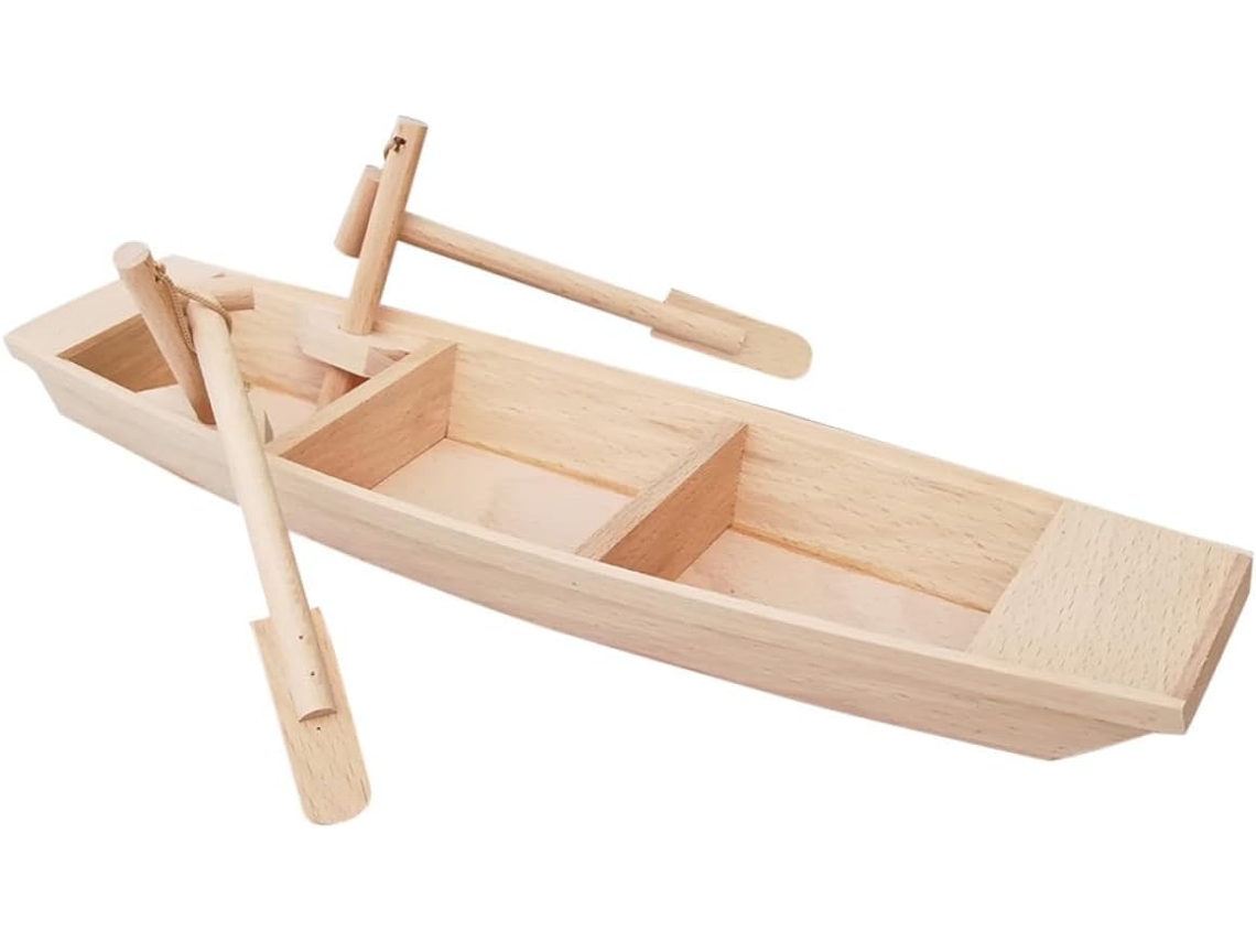 Juego De 2 Maquetas De Barcos De Madera, Miniaturas Pequeñas, Decoración Del Hogar.