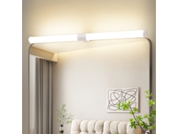 Lámpara LED para espejo de baño Nettlife de 8 W y 60 cm, aplique de pared para baño, blanca, con abrazadera, resistente al agua, IP44 4000 K