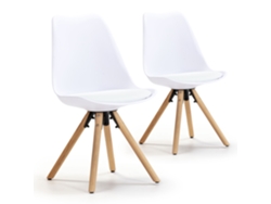 Conjunto de 2 Cadeiras Jeff Branco 54 X 49 X 84 Cm VS VENTA-STOCK