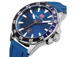 Reloj Deportivo Hombre De Cuarzo Con Correa De Silicona Impermeable Mini Focus Azul