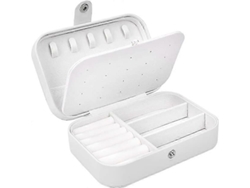 Joyero para mujer, organizador multifuncional de joyas para viajes, estuche pequeño para anillos, pendientes, collares y pulseras, Hengjian