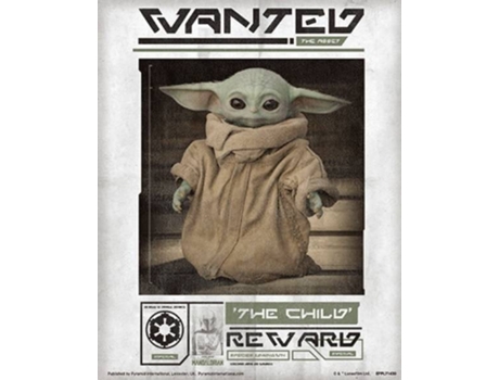 Poster 3D STAR WARS The Mandalorian - Wanted Baby Yoda