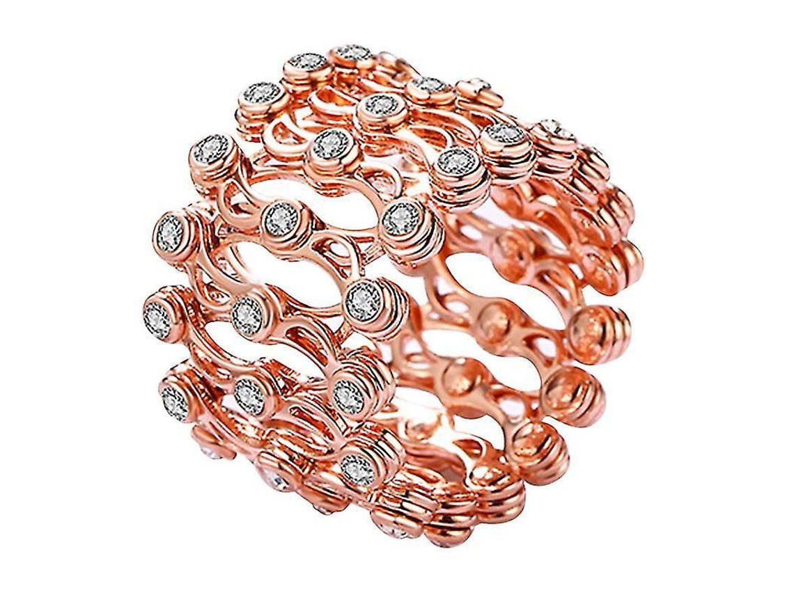 Anillo-pulsera transformable 2 en 1 de plata de ley S925, telescópico con diamantes, modelo 2026 para mujer.
