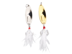 2 Piezas De Señuelos De Pesca Luminosos De Metal Duro Con Anzuelos Triples Para Bass, Trout Y Salmon De 7g