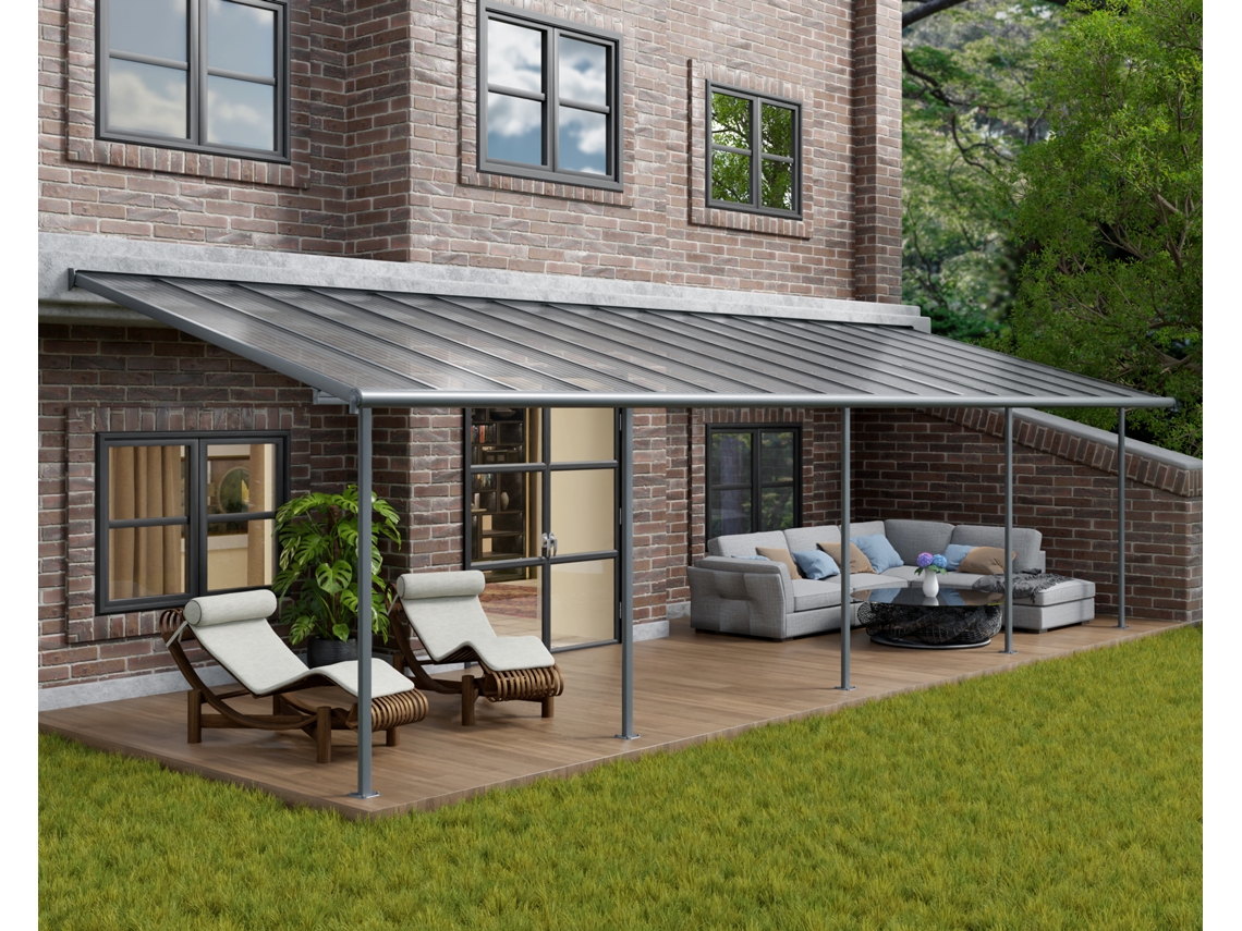 CANOPIA Sierra Pérgola Cobertor de Terraza Aluminio 3X9,71 m Gris