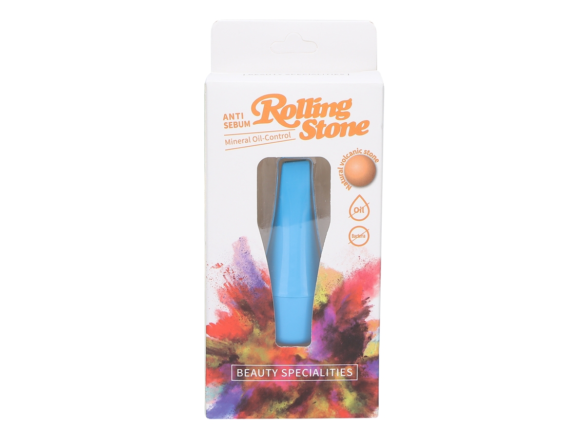 Rodillo Facial Absorbente De Aceite Volcánico Para Control De Grasa Y Limpieza De La Piel Azul
