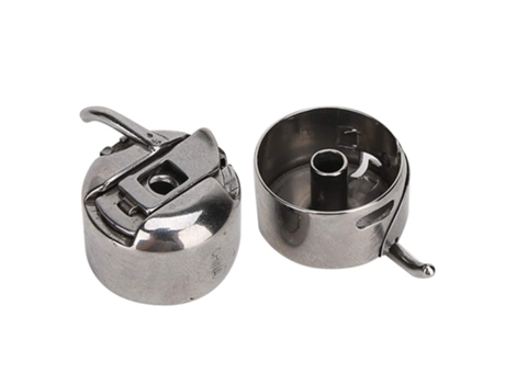2 uds. Caja de bobina de acero inoxidable para máquina de coser de carga frontal Singer 15 máquinas