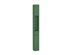 Mueble de baño alto y estrecho con estantes ajustables, resistente al agua, en MDF verde Sobuy