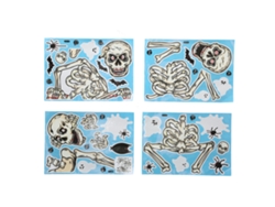 4pcs Pegatina De Calavera Para Halloween, Pegatina Decorativa Para Pared De Sala Y Dormitorio