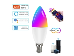 (7w) Bombilla Led Wifi Inteligente E14 220v Compatible Con Alexa Y Google Home, Se Puede Controlar De Forma Remota Mediante La Aplicación