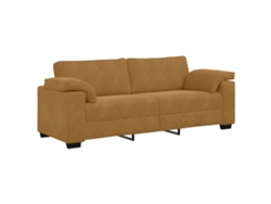 Sofá de 3 plazas 220x77x82 cm Terciopelo marrón EXCLUSIVO DE MAISON