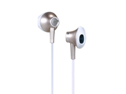 Auriculares Intrauditivos Cableados Onda Con Control De Música Bobina Móvil Oro Rosa