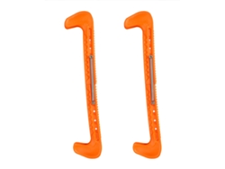 1 Par Protectoras De Cuchillas De Patines De Hockey Hielo Ajustables Plásticas (naranja)