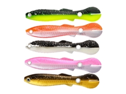 Kit De Señuelos (twitch Lure Soft Tail Bionic) Señuelo Blando De Locha Irritable Para Zander, Lubina, Pez Mandarín Set De 5 Piezas