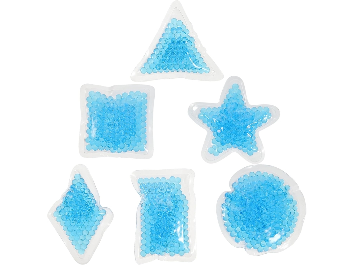 Paquete de 6 bolsas de gel reutilizables para uso en frío/calor.