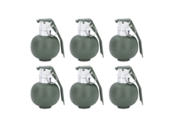 Dan26-6pcs Granada De Juguete Para Niños Con Efectos De Sonido Y Luz Realistas Props De Rol Granada Falsa Verde