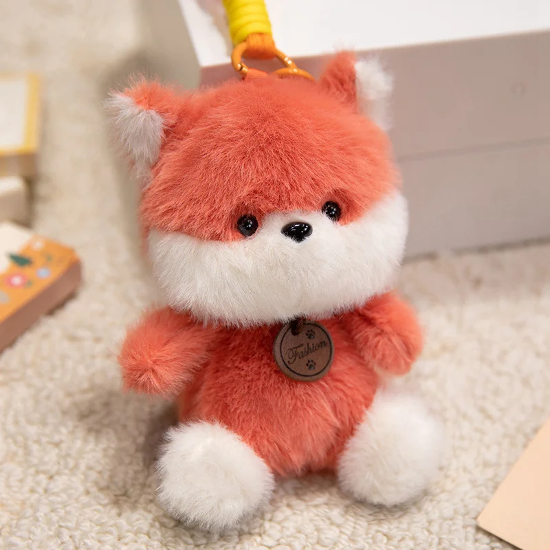 (zorro 12cm) Muñeco Colgante De Peluche Suave Y Adorable Con Forma De Animal, Juguete De Peluche Para Niños