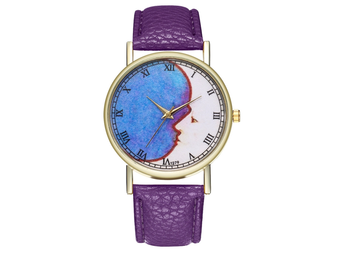 Reloj De Cuarzo Elegante Y Casual Unisex Moda Regalo (morado)