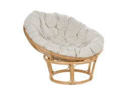 Silla de jardín BELIANI Salvo de Ratán Natural 110x110x77