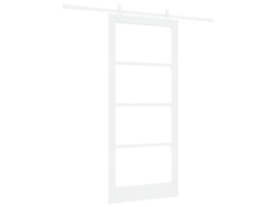 Puerta corredera Vidaxl de madera maciza de pino blanco con herrajes (93 x 211 cm)
