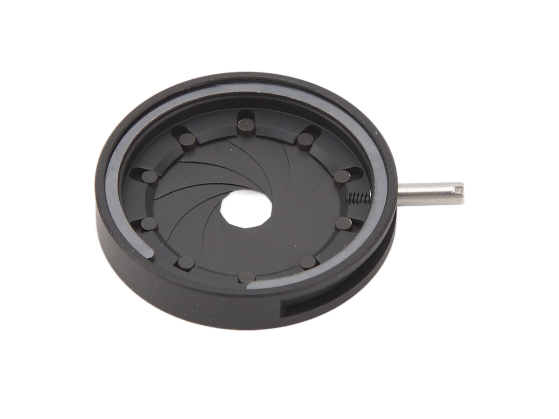 Diafragma de iris ajustable para microscopio, adaptador de apertura óptica manual