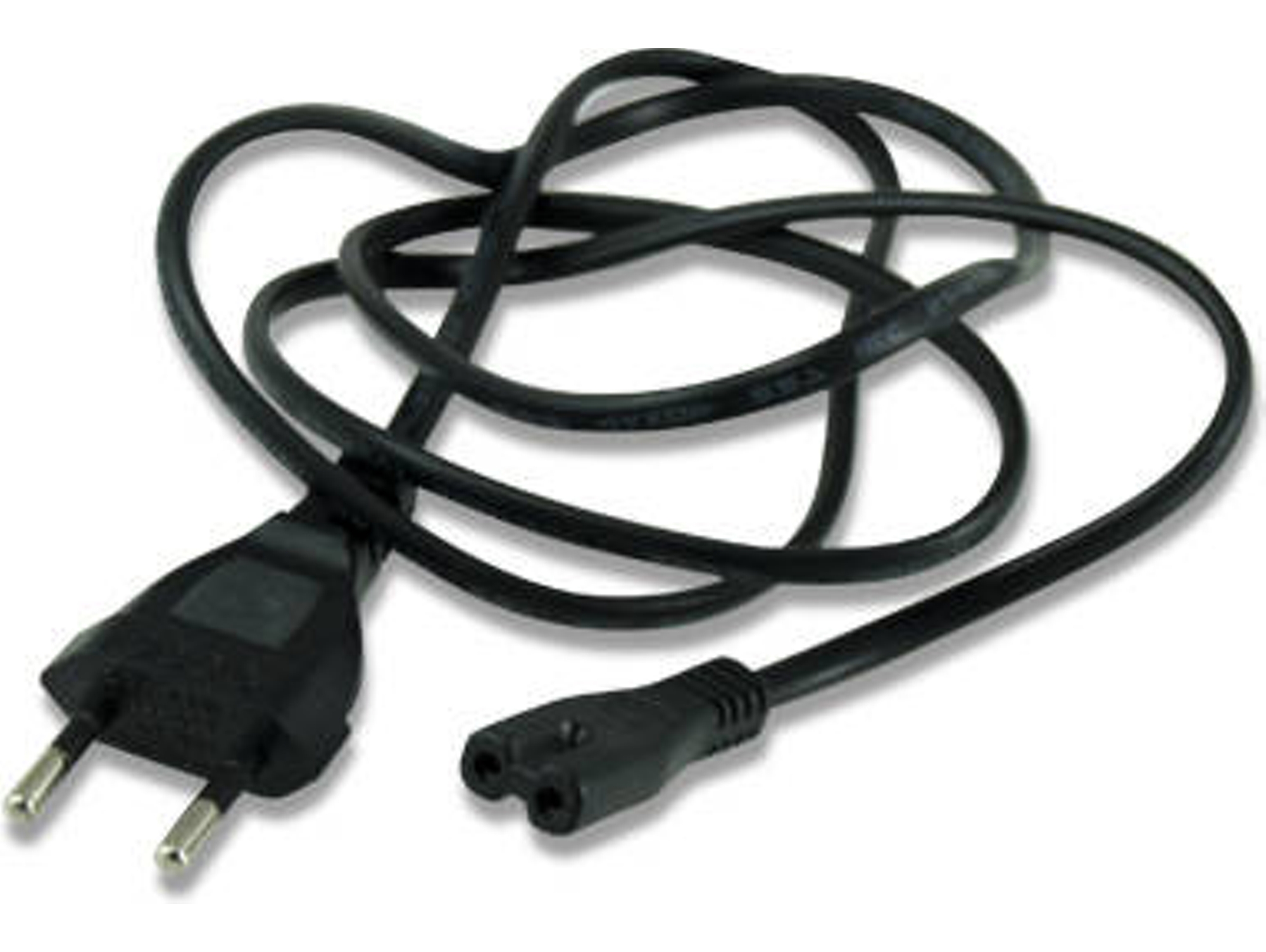 Cable de Alimentación 3GO C8 CEE7/16 para C8 Macho/Hembra 1m Negro