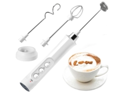 Mini Liquidificador Branco Recarregável Para Preparar, Mexer E Misturar Café.