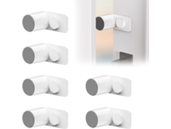6 protectores de puerta blancos antipinzamiento, 2 posiciones, seguridad infantil ZYBLSSBB