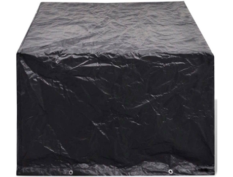 Funda muebles jardin VIDAXL Negro Plástico (229x113x73 cm)