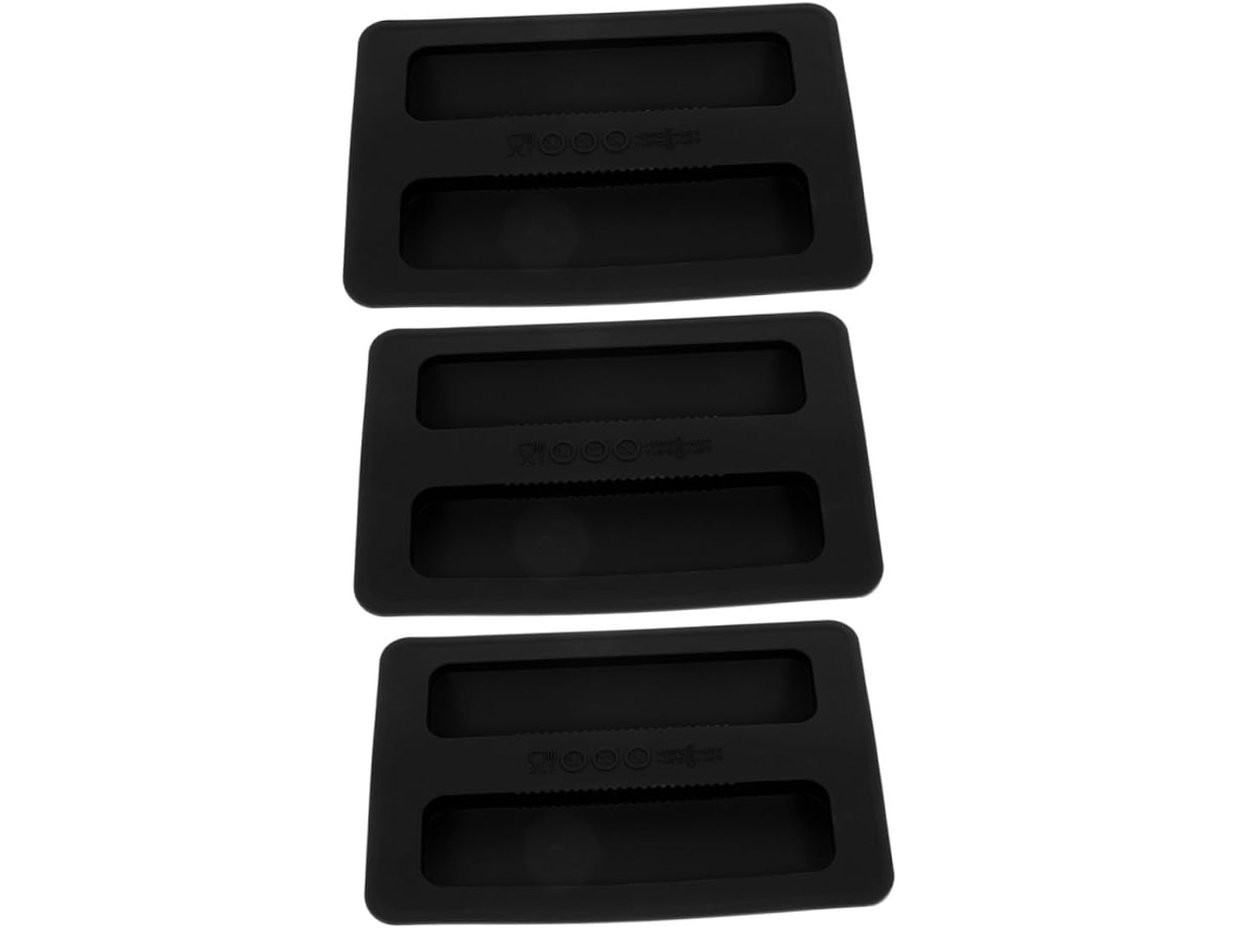Juego De 3 Fundas Antipolvo De Silicona Negra Para Parrillas De 2 Rebanadas, Cocina