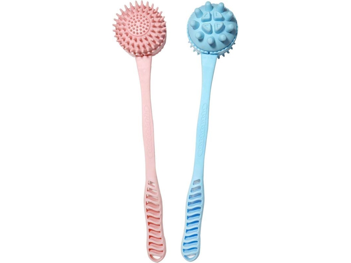 2 Martillos De Masaje Manuales Para Espalda, Piernas Y Brazos - Masajeador Portátil De Plástico, Rosa Y Azul