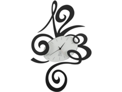 Reloj de pared Robin Black de acero, diámetro 45 cm, estilo minimalista y silencioso, ideal para el hogar y la oficina, fabricado en Italia. Arti Mestieri