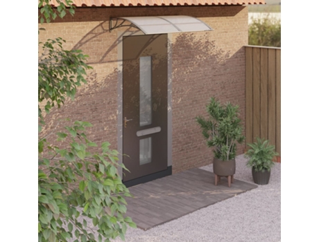 MAISON EXCLUSIVE Marquesina de puerta policarbonato gris 150x80 cm