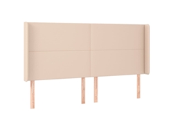 Maison Exclusive - Cabecero Con Orejas Cuero Sintético Capuchino 203x16x118/128 Cm