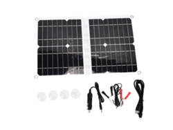 Kit De Panel Solar Plegable De 20 W Con Cargador De Batería De 18 V Para Automóviles, Vehículos Recreativos, Vehículos Todo Terreno Y Corriente Continua.